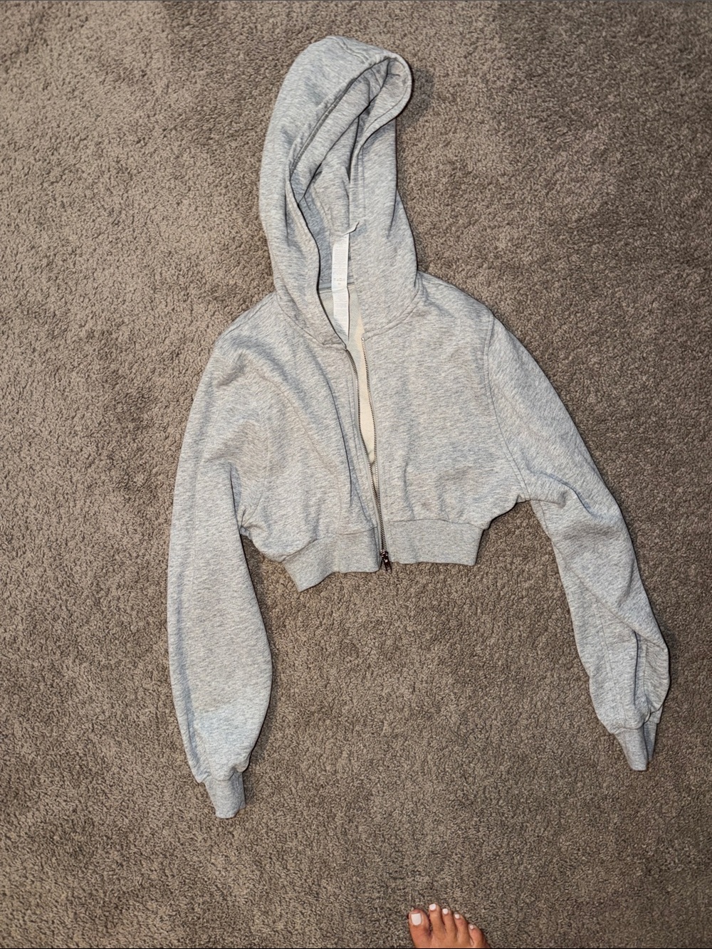 ALO cropped zip up sweatshirt